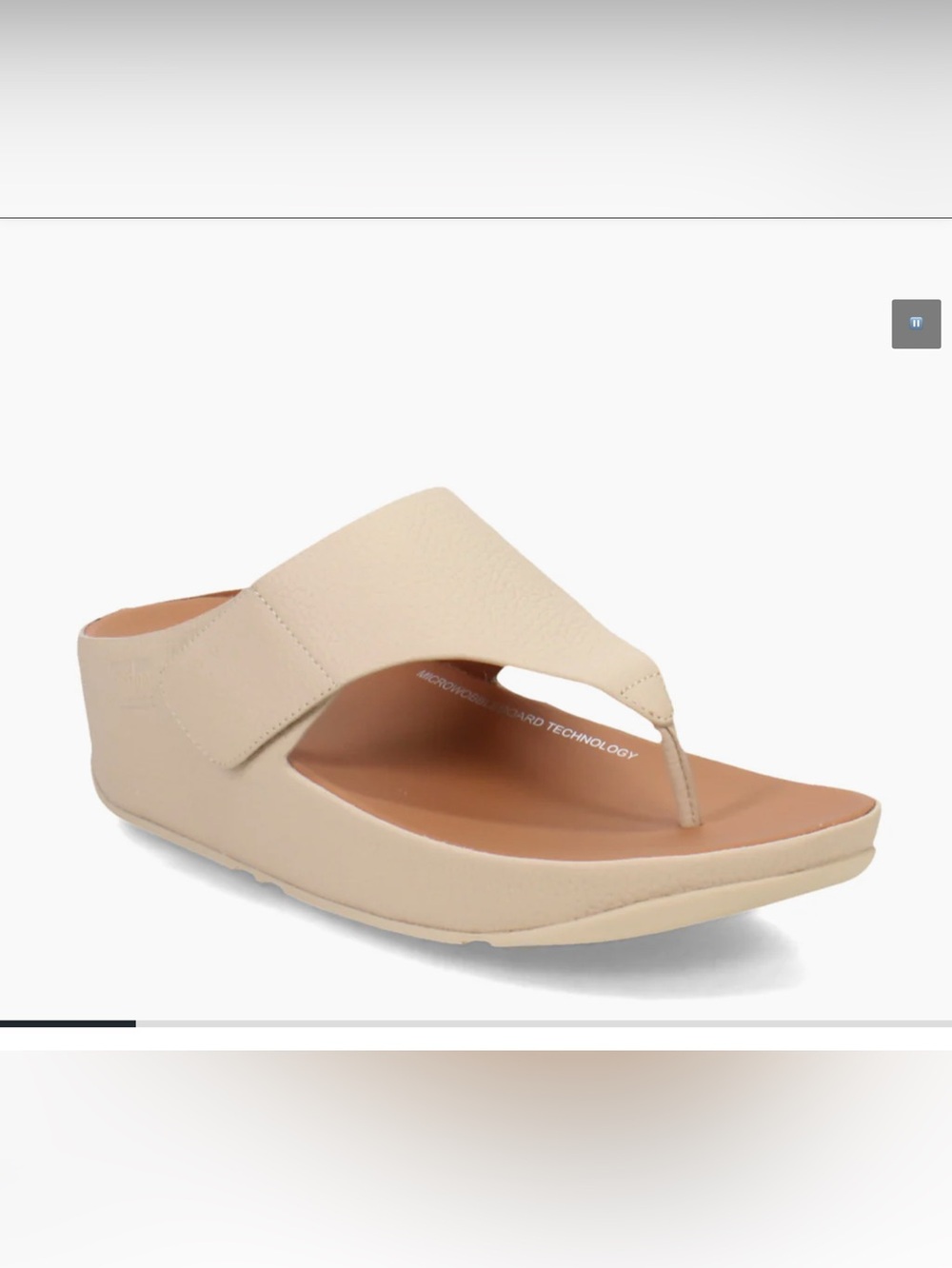 NWT FitFlop leather Shuv post toe sandal thong 10